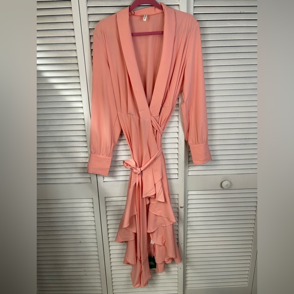 Halara Ruffle High-Low Wrap Dress Size XL - Picture 2 of 3